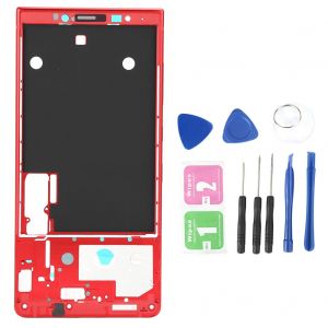 Cadre Avant D'ecran Lcd Pour Smartphone Blackberry Key2/Keytwo/Bbf100 (Rouge) - Neuf
