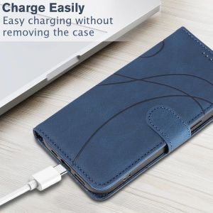 Subzonal-Coque Pour Xiaomi Redmi A3 Avec 1 Pi&egrave;ce Protection &Eacute;cran En Verre Tremp&eacute;, Housse Pu Cuir &Agrave; Rabat Flip, &Eacute;tui Support Et Portefeuille Fonction (Bleu) - Neuf