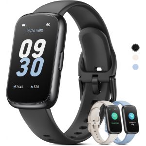 Montre Connectée Femme Homme Petit, 1,47'' Bracelet Connecté Avec Fréquence Cardiaque, Spo2, Suivi Sommeil, Montre Podometre, Etanche 3Atm Smartwatch Pour Android Ios, Anthracite/Noir - Neuf