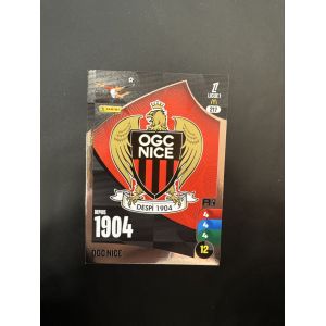 Ogc Nice #217 &ndash; Carte Panini Adrenalyn Xl Ligue 1 &ndash; Ogc Nice &ndash; Blason / Logo &ndash; Pokefantasy - Neuf