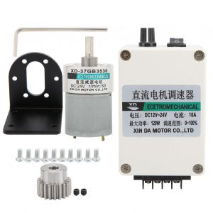 XYONG Moteur reducteur CC basse vitesse, grande torsion, sens horaire/antihoraire, pour machine-outil CNC 24 V XD-37GB, 3530, 50 tr/min - Neuf