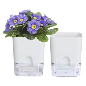 Pot de plante ¿¿ arrosage automatique de 4,25 pouces pour l'int¿¿rieur,jardini¿¿re de pots violets 2 pi¿¿ces - Neuf
