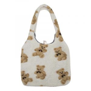 Femmes Filles Mignon Ours En Peluche Sac À Bandoulière Grand Sac À Main Fourre-Tout Sac À Main Fausse Fourrure Shopping Sac De Rencontre - Neuf