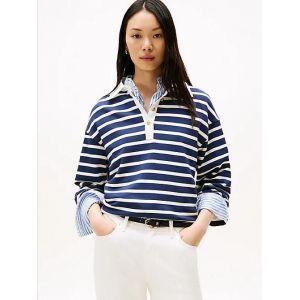 Sweat Rugby D&eacute;contract&eacute; &Agrave; Bouton Dor&eacute; - Neuf