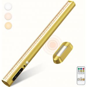 Subzonal-Lampe De Bureau Led Sans Fil Avec Detecteur Mouvement, 4000mah Lumiere Rechargeable Usb, Reglette Led Cuisine Magn&eacute;tique T&eacute;l&eacute;commande, &Eacute;clairage Murale Pour Placard, Tableau, Miroir, Armoire - Neuf