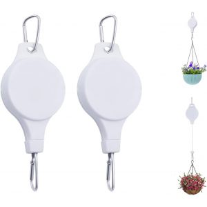 Mevronisshop-Lot De 2 Crochets De Suspension Pour Plantes R&eacute;tractables, R&eacute;glables - Pour Pots Suspendus Et Paniers &Agrave; Plantes - Support Solide Pour Mangeoires &Agrave; Oiseaux, Charge Maximale De 1 &Agrave; 15 Kg ( - Neuf