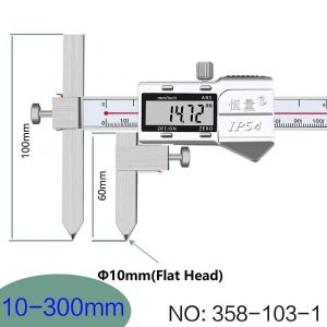 Pied à coulisse numérique à Distance centrale à trou rond,sonde conique de,trou de mesure,trou de Distance central,pied à coulisse de ligne centrale - Type 10-300mm - Neuf