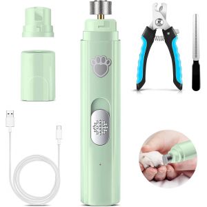 Professionnel Lime A Ongle Electrique Chien, Rechargeable Lime &Agrave; Ongles Pour Chien &Agrave; Portable Silencieux, 2 Vitesses, Soins Des Griffes Pour Chiens Et Chats De Petite Et Moyenne Taille - Neuf