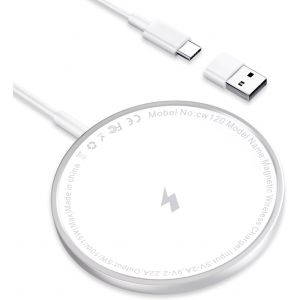Thef-15w Chargeur Induction Iphone Rapide Chargeur Mag-Safe Pour Apple Iphone 15 Pro Max/15 Plus/15/14 Pro Max/14 Plus/14/13 Pro/12 Mini,Airpods, Chargeur Sans Fil Iphone Chargeur Rapide Iphone Induc - Neuf