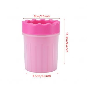 Hjlian Brosse Nettoyante Pour Pattes De Chien Et Chat En Silicone Et Polypropylene, Rose, Petite Taille - Neuf