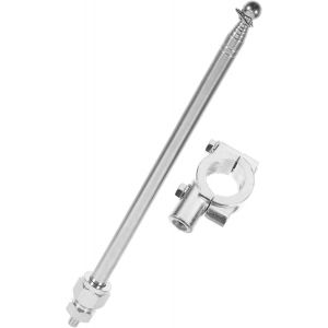 MEVRONISSHOP-M&acirc;t de Drapeau de M&acirc;t de Drapeau R&eacute;glable 47 Pouces R&eacute;tractables Supports de Drapeau de pour Porte-Bagages VTT V&eacute;lo de Route Offroad Accessoires - Neuf