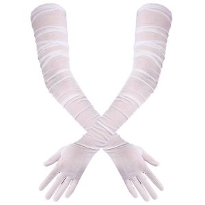 Femme Super Long Des Gants, Des Ann&eacute;es 1920 &Agrave; Tulle Transparent Gants Op&eacute;ra, Danse &Eacute;l&eacute;gante Accessoires En Noir Ou En Blanc - Neuf