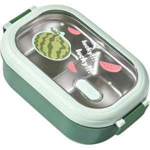 Bo&icirc;te &Agrave; Lunch Isotherme Durable En Acier Inoxydable, S&ucirc;re Et Portable Pour Le Bureau (Verte) - Neuf
