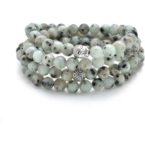 Eryi-Bracelet Ou Collier De 108 Perles De Prière Mala Avec Breloque Bouddha - Neuf