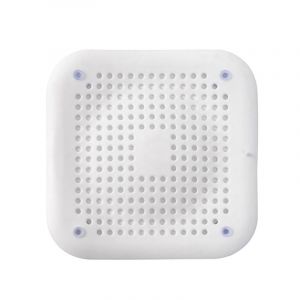 Crépine d'évier en silicone noir et blanc, 2 crépines de douche, crépine de douche avec ventouse, crépine d'évier en silicone pour cuisine et salle de bain, couvercle de drain de douche, - Neuf