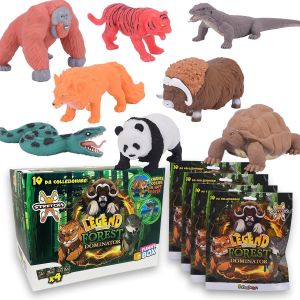 Sansh-Funny Box Legend Of Animals Forest Dominator, Animaux Jouets Pour Enfants, 4 Pièces, Jeux Pour Enfants En Kiosque, Poupées Extensibles Douces Panda, Tigre Et Autres Avec Effets Spéciaux - Neuf
