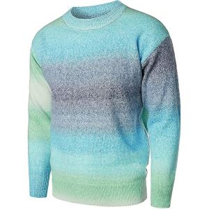 Pull En Laine Tricotée Automne/Hiver Avec Col Roulé Et Rayures - Neuf