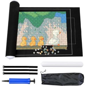 Tapis De Puzzle &Agrave; Rouler Tapis Pour Puzzle Enroulable &Eacute;conomiseur De Pliable Rouleau Feutre Portable Pour Jusqu'&Agrave; 1500 Pi&egrave;ces Pour Voyage Sac De Rangement - Neuf
