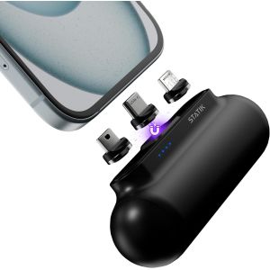 KALANKA-Snap-N-Charge Mini chargeur portable, chargeur de batterie portable compact Powerbank 3200 mAh 10 W (noir, universel) - Neuf