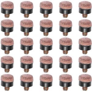 25 Pcs Queue De Piscine Embouts En Cuir Billard Cue Conseils Visser Sur Queue De Piscine Conseils De Remplacement Cue Conseils - Neuf