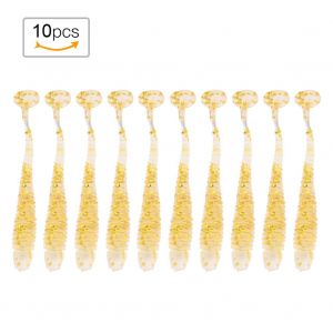 Lot De 10 Leurres Artificiels En Plastique Souple De 5 Cm Pour Poissons, Appats Pour Vers, Larves, Accessoires Pour Materiel De Peche J - Neuf