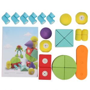 Blocs de construction magnetiques EVA, jouets educatifs pour enfants - Neuf