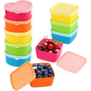 Checarzhn--No1-10pcs Boîte En Plastique Petits Boîtes De Conservation De Alimentaire Récipients En Plastique Avec Couvercle Réutilisables, Empilables Pour Stockage De Fruits Alimentaire - Neuf