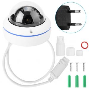 Camera IP dome metallique etanche 720p pour interieur et exterieur, vision nocturne, surveillance de securite, reseau, UE - Neuf