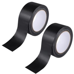 2 Rouleaux Ruban Adhésif Toilé Waterproof,Ruban Adhésif Toilé Noir,Duct Tape,Imperméable Réparations et Bricolage pour Tous Types Réparations Consolider Colmater Connecter,30 mm x 50 m - Neuf