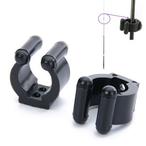 Lot De 2 Pinces Murales Pour Queue De Billard, Support De Rangement Pour Canne À Pêche, Clips En Plastique, Pince Pour Queue De Billard (L) - Neuf