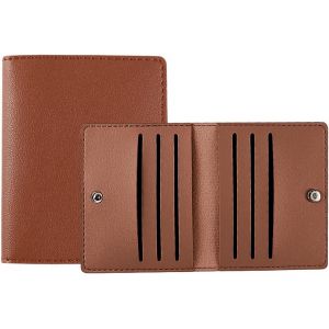 TRAHOO-Porte-Cartes Homme en Cuir Brun avec Anti-Piratage RFID et 8 Emplacements pour Cartes Bancaires - Portefeuille Ultra-Mince Unisex - Neuf