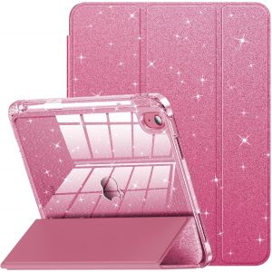 Coque pour iPad A16 11&iquest;&iquest;me G&iquest;&iquest;n&iquest;&iquest;ration 11 Pouces 2025, ?tui iPad 10&iquest;&iquest;me G&iquest;&iquest;n&iquest;&iquest;ration 10,9 Pouces, Coque Paillet&iquest;&iquest;e avec Dos Transparent Brillant, Support pour Stylet (Rose Pink) - Neuf