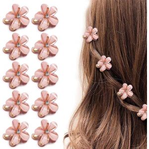 Blanche Pince &Agrave; Cheveux Fleur, Flower Hair Clip, Petite Pince Cheveux, Accessoires Cheveux, Pour Photo, Quotidien, F&ecirc;te, Communion, Mariage, Pour Femmes, Filles (10 Pi&egrave;ces, Blanche) - Neuf