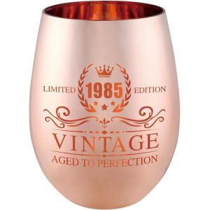 Cadeau Femme 40 Ans-40 Ans Anniversaire Femme-40th Birthday Gifts For Women-Vintage 1985 Wine Glass-Funny Bday Present Ideas - Neuf