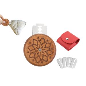 Coupe-Pain En Forme De Lame Avec 5 Lames Rempla&ccedil;ables Et &Eacute;tui En Cuir Pour Scarifier La P&acirc;te - Neuf