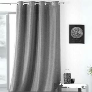 Rideau Uni Avec Oeillets - Neuf