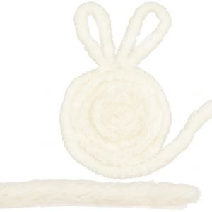 Kalanka-4.75mx3cm Garniture En Fourrure De Lapin Artificielle Beige Bandes De Fausse Fourrure Moelleuses De Noël Fausse Fourrure Furry Craft Ruban Costume Matériel Coupe Pour Arbre De Noël Capes - Neuf