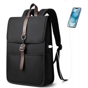 acdsgd-Sac &agrave; Dos Ordinateur 15.6 Pouces avec Port de Charge USB, Cartable &Eacute;l&eacute;gant pour le Travail, l'Universit&eacute;, les Cours, les Loisirs et les Affaires, pour Hommes et Femmes (14L) - Noir - Neuf