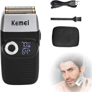 Eryi-Rasoir Électriques Hommes,Rasoir Électrique À Mouvement Alternatif,Usb Charge Affichage Led Hommes Rasoir,Rasoir Rechargeable,Rasoir À Barbe Portable Pour Hommes - Neuf