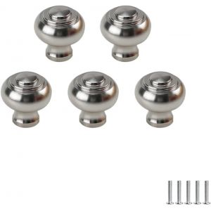 lbgwp60-5Pièces Ronds Boutons De Tiroir Boutons De Meubles En Argent Poignee De Porte Boutons Pour Commode Armoire Placard Boutons De Porte - Neuf