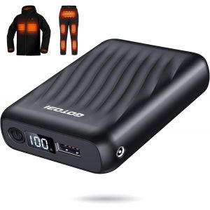 Hui-Batterie Externe 18400 Mah Pour Gilet Chauffant,Batterie 12 V/5 V Avec Écran Led Et Sortie Dc/Usb/Type-C Pour Vestes,Gilets Et Sweats À Capuche - Neuf