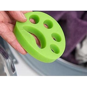 Lot de 4 &eacute;pilateurs r&eacute;utilisables pour le linge et les surfaces, en silicone, vert, motif griffes de chat - Neuf
