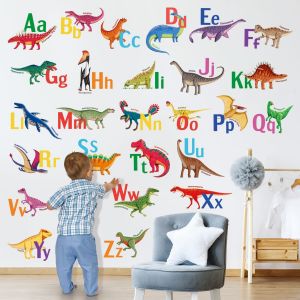 Trahoo-Ds9-8080 Dinosaure Alphabet Stickers Muraux Dinosaures Abc Autocollant Mural Autocollants Pour Enfants Bébé Garçon Chambre Pépinière Salon Garderie Murale Decoration Murale - Neuf
