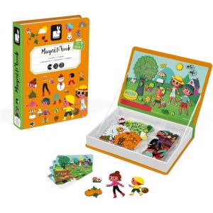 ERYI-Magnéti'Book 4 Saisons - Jeu Educatif Magnétique 48 Aimants + 16 Cartes Modèles-Jouet Enfant En Carton Fsc-Dès 3 Ans, J02721, Multicolore - Neuf