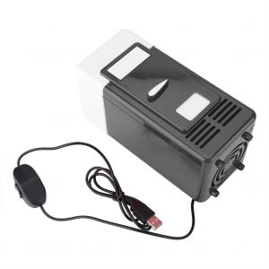 Mini refrigerateur USB pour PC, refroidisseur et chauffe-canettes de boissons, noir - Neuf