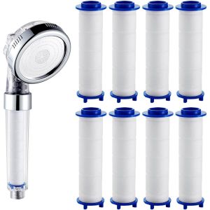 Cartouches Filtre Pommeau de Douche 8 Pi&egrave;ces 90 * 25mm Filtres en Coton PP Universel Rempla&ccedil;able Filtrant Douche, pour Pommeaux de Doucha, Filtrant la Poussi&egrave;re - Neuf