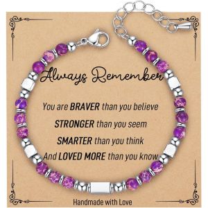 Eryi-Cadeau Pour Femme Bracelet Pierres Naturelles, Bracelets D'amitié Idee Original Cadeau, Bracelet Cadeau Noel Anniversaire Pour Amie Maman Meilleure Amie S?ur Collègues - Neuf