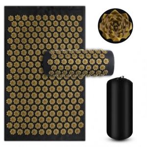 Tapis De Yoga D'acupression, Coussin Applicateur De Kuznetsov, Massage Sensi, Aiguilles Corporelles Avec Pointes, Oreiller, Masseur De Pieds, Fitness, Pilates-3 Pièces Or - Neuf