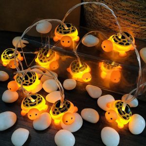 KAL-1.65M 10 Led Tortue Guirlande Lumineuse, Alimenté Par Batterie Tortue Animal Forme Décoratif Fée Lampe Atmosphère Décoration Pour Fête, Noël, Halloween, Mariage (Tortue De Mer) - Neuf