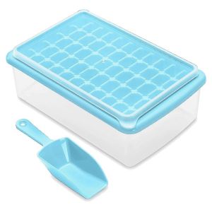 Plateau Avec Couvercle Et Bac De Rangement,Bac À Glace 55 Facile À Dégager Avec Couvercle Anti-Déversement,Contenant,Sco - Neuf